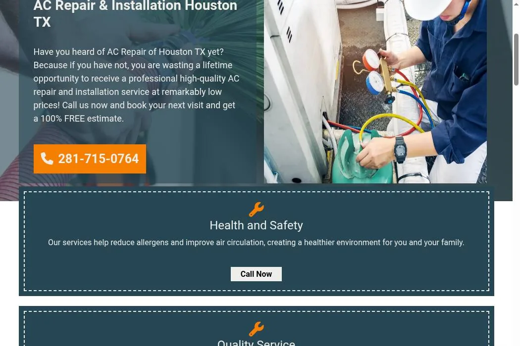 AC Repair of Houston TX cover