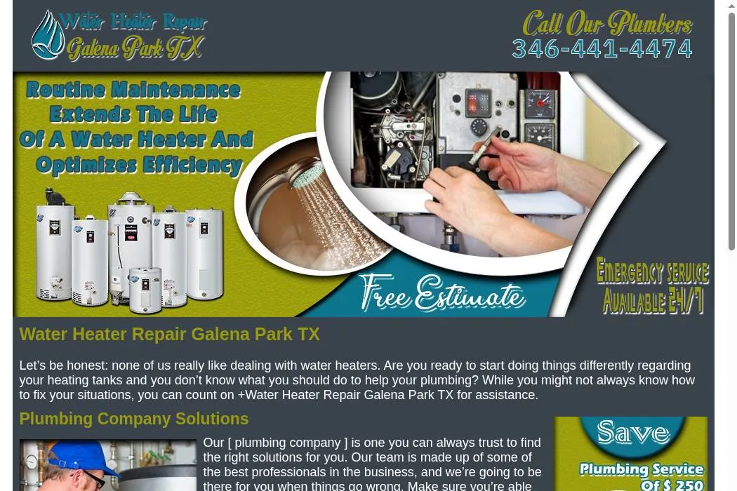 Water Heater Repair Galena Park TX cover