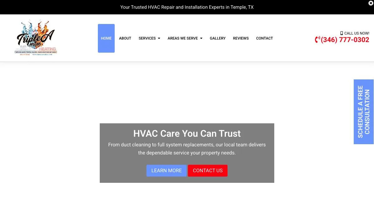 Triple A HVAC cover