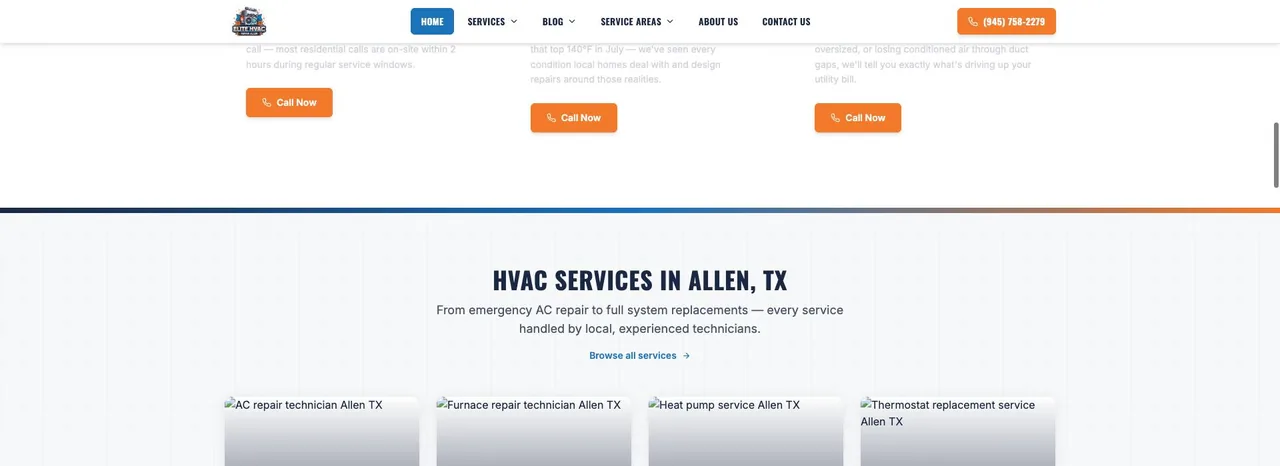Elite HVAC Repair Allen cover
