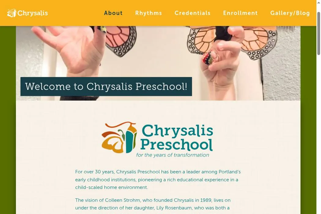 Chrysalis Preschool cover