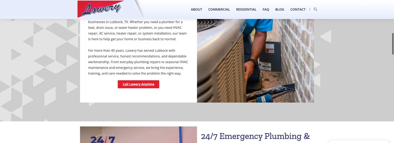 Lowery Plumbing, Heating & Air Conditioning cover