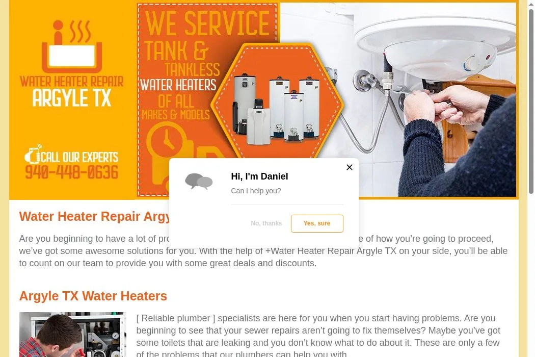 Water Heater Repair Argyle TX cover