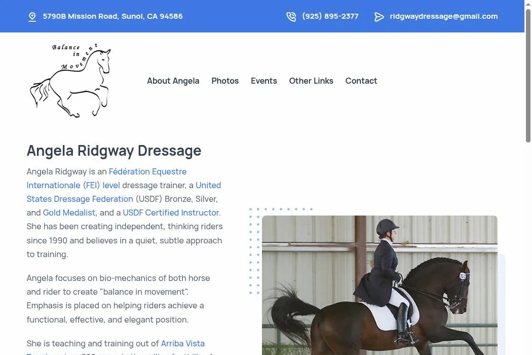 Angela Ridgway Dressage cover