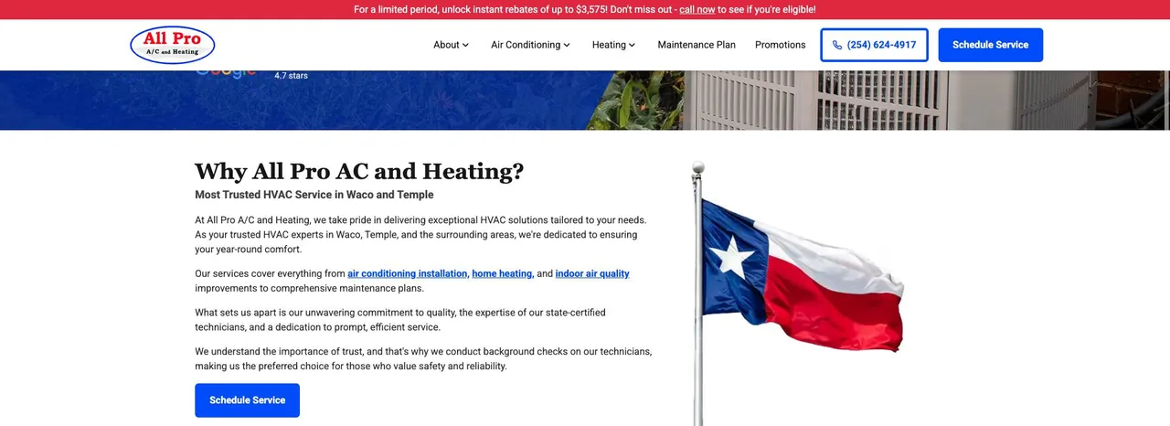All Pro A/C and Heating cover