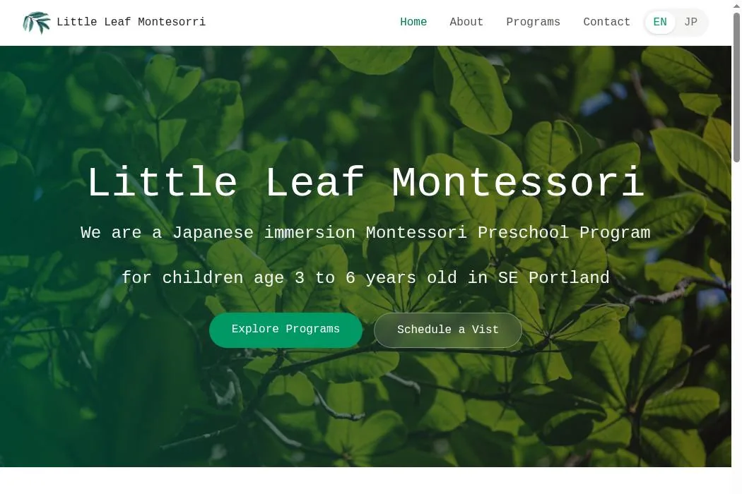 Little Leaf Montessori cover