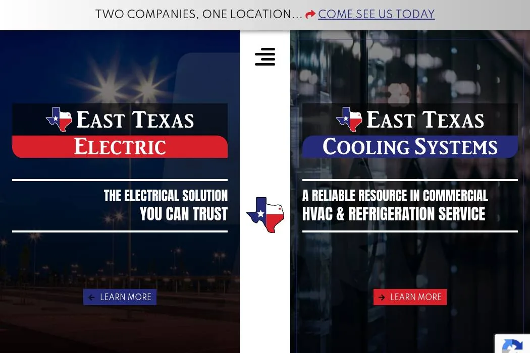 East Texas Electric & East Texas Cooling Systems cover