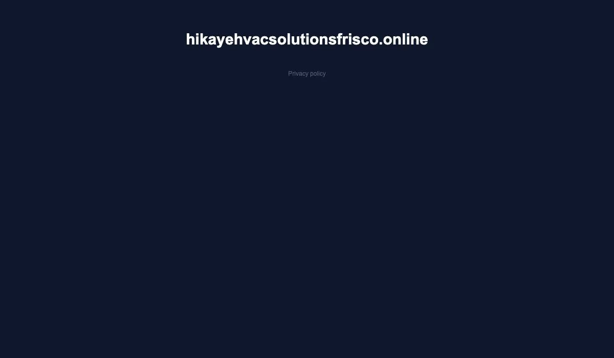 Hikaye HVAC Solutions Frisco cover