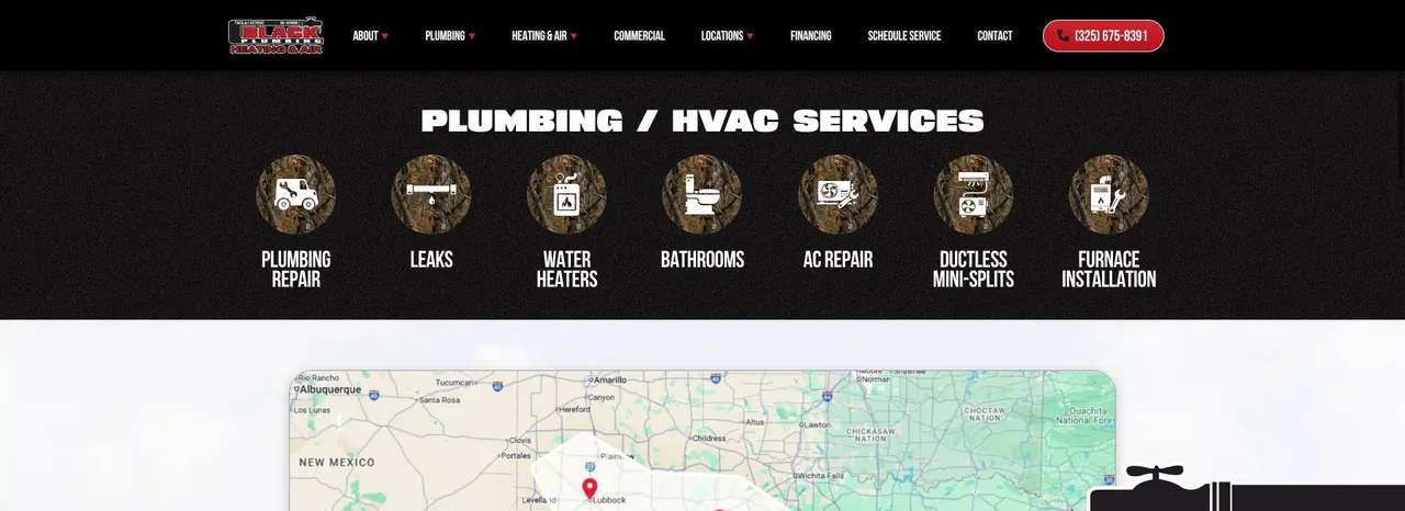 Black Plumbing cover