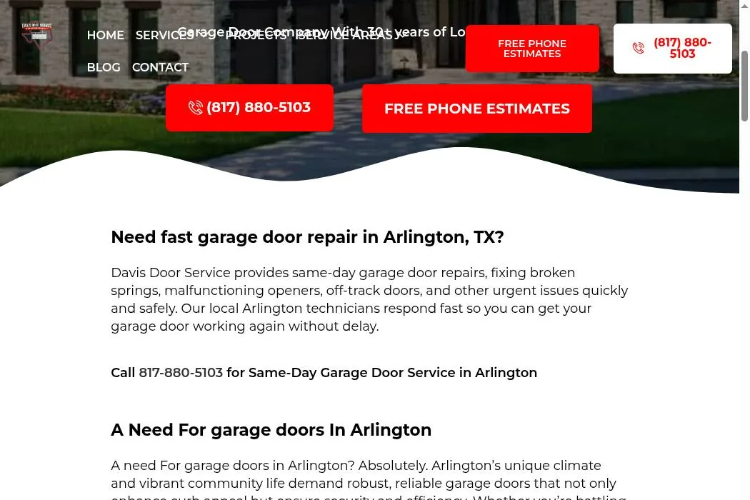Davis Door Service cover