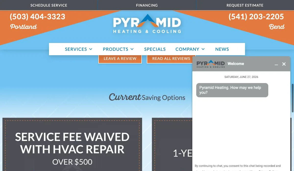 Pyramid Heating & Cooling cover