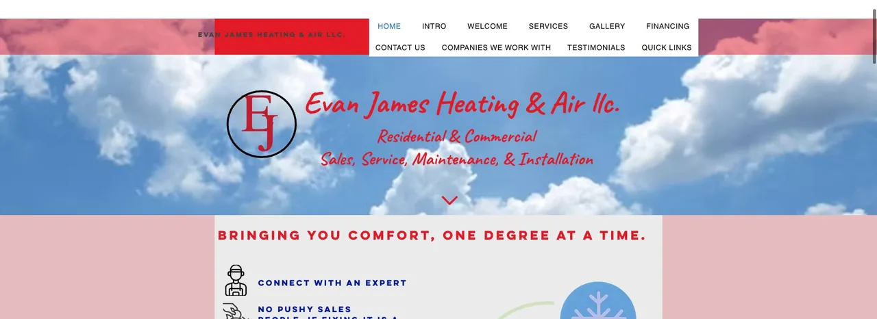 Evan James Heating & Air llc. cover