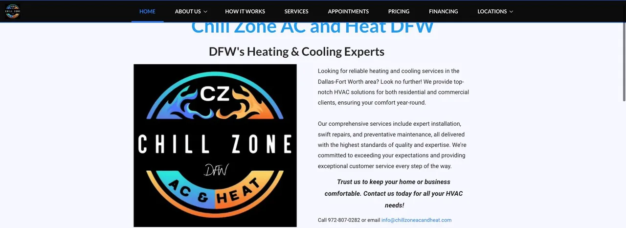 Chill Zone AC and Heat DFW cover