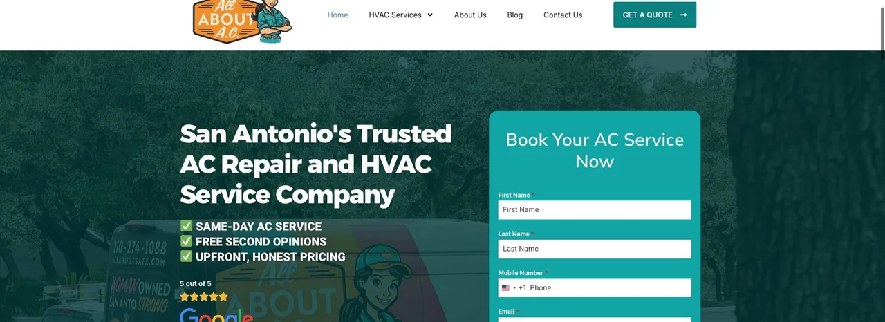All About Air Conditioning & Heating cover
