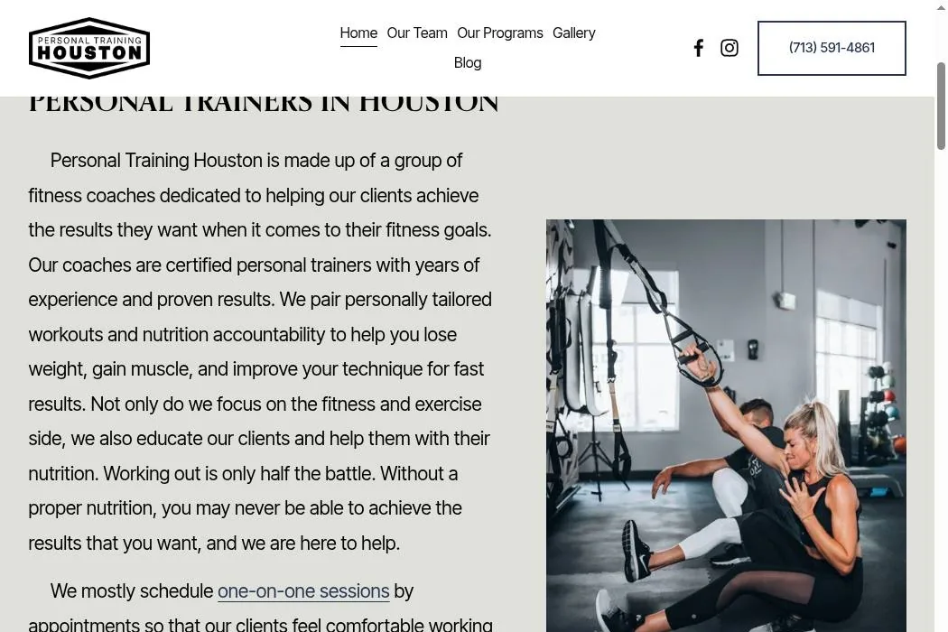 Personal Training Houston cover