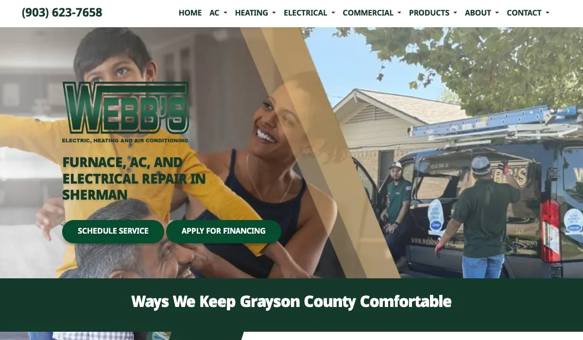 Webb's Electric, Heating & Air cover