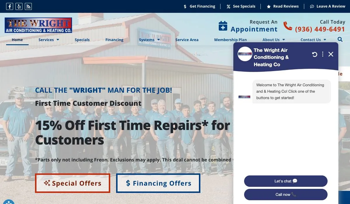 The Wright Air Conditioning & Heating Co. cover