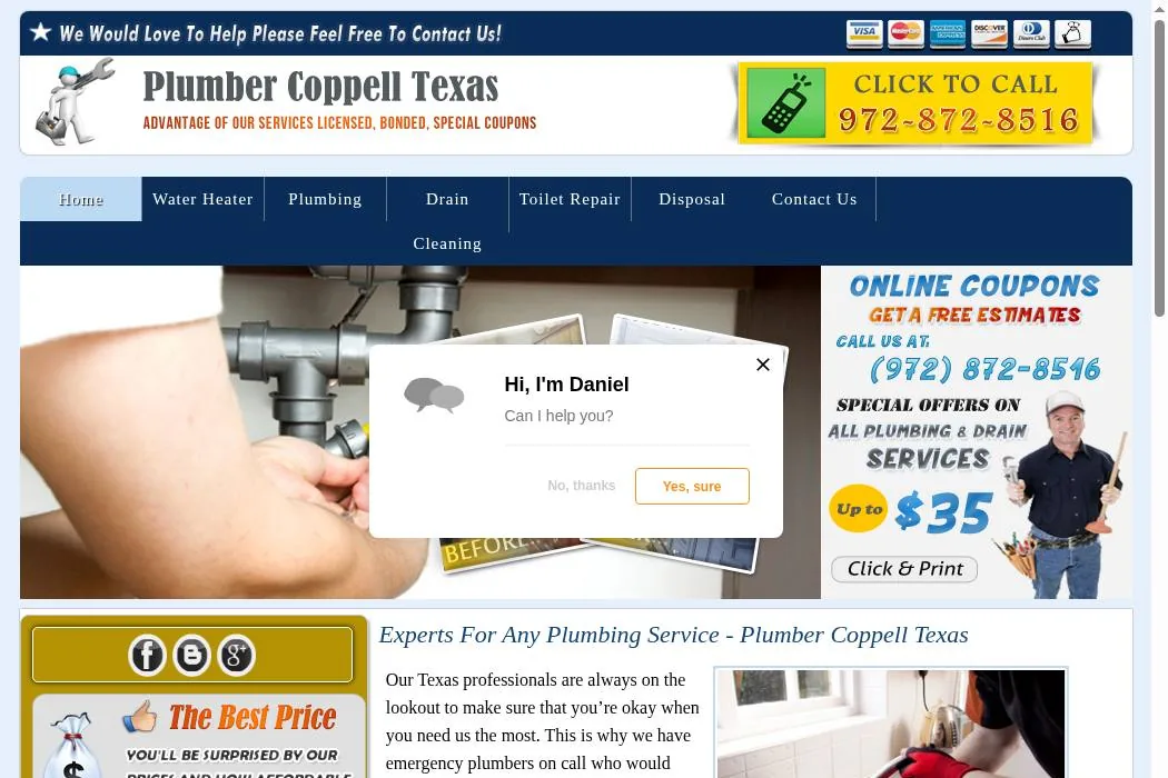 Plumber Coppell Texas cover