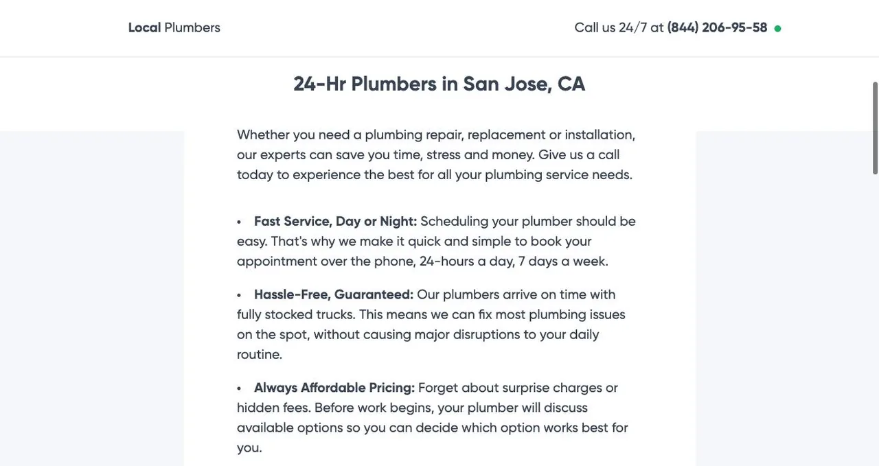 Local Plumbers cover