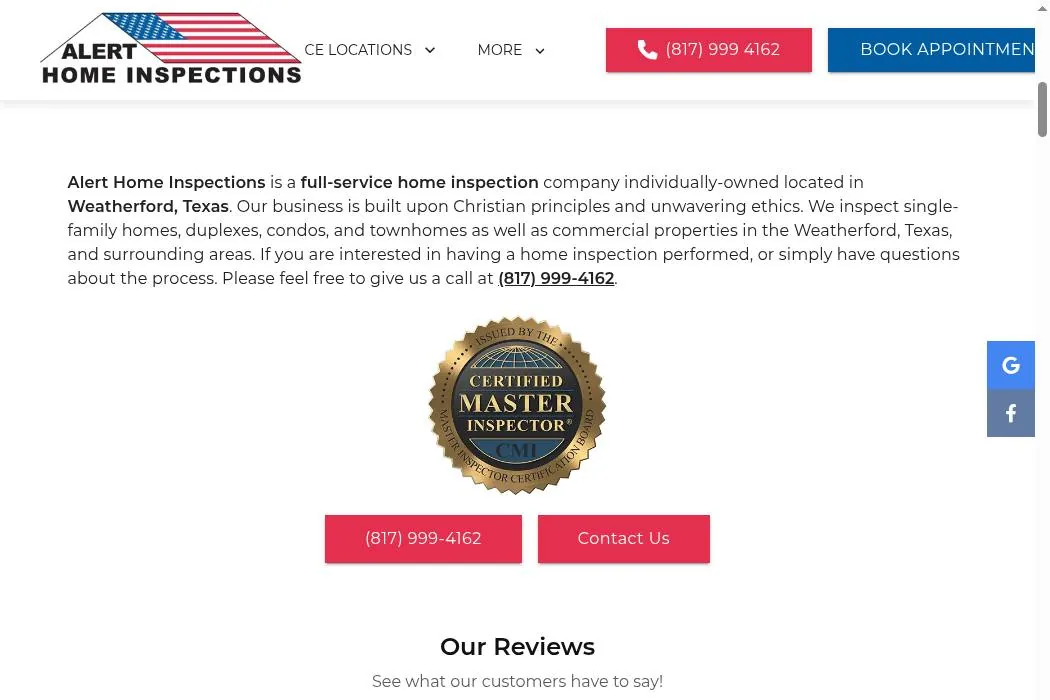 Alert Home Inspections cover