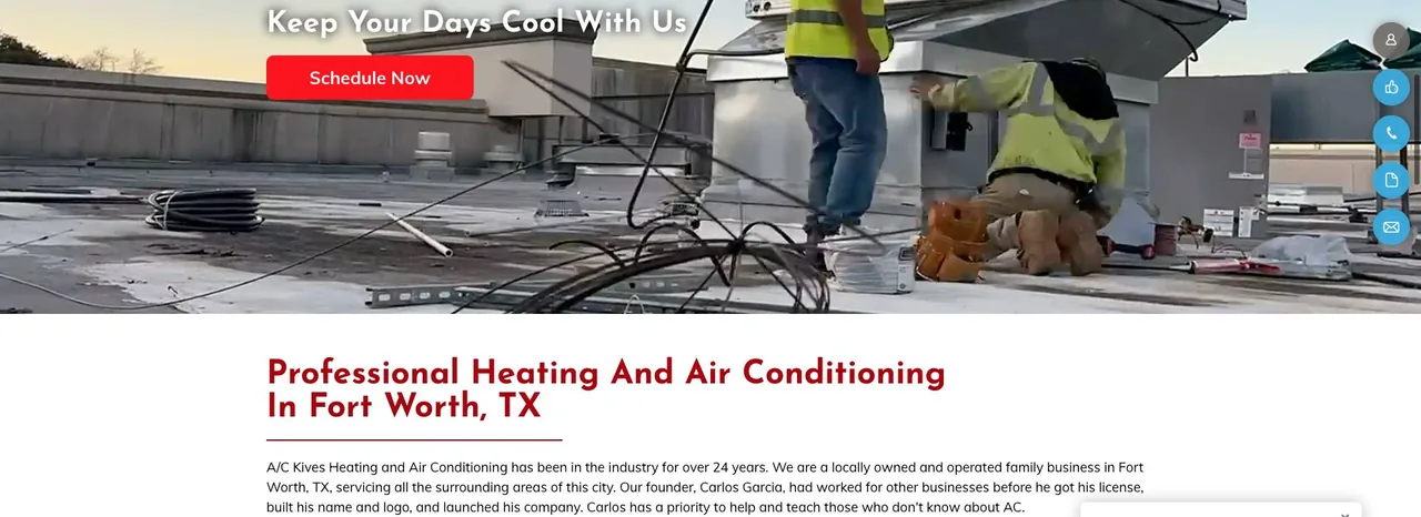 A/C Kives Heating and Air Conditioning cover