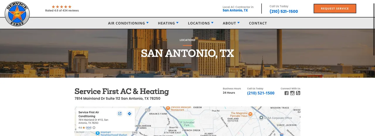 Service First AC & Heating cover