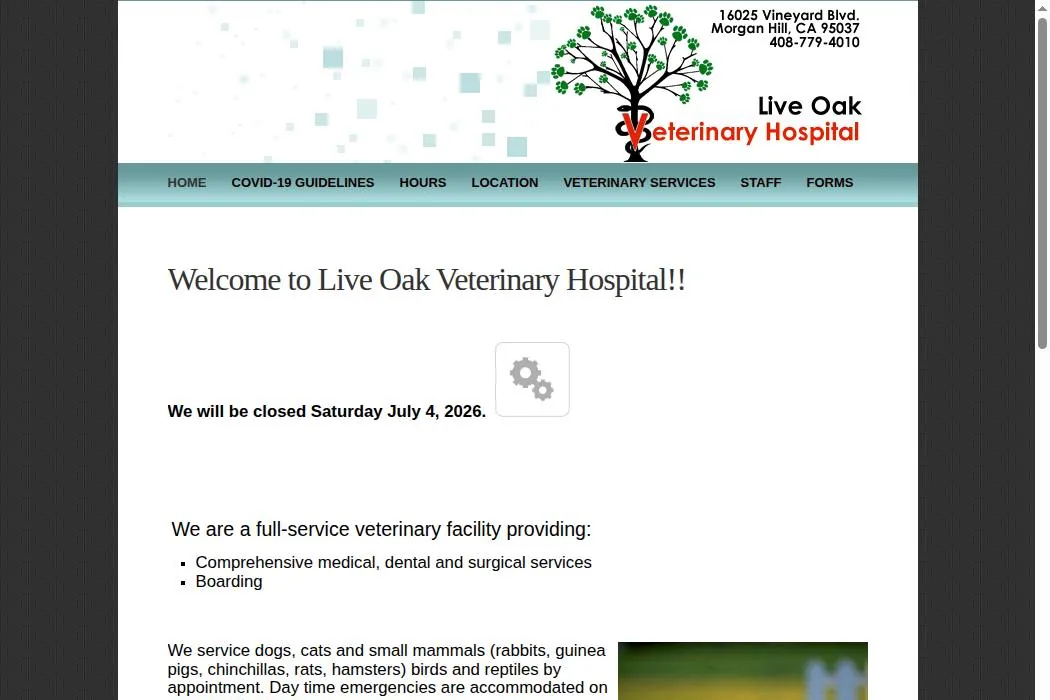 Live Oak Veterinary Hospital cover