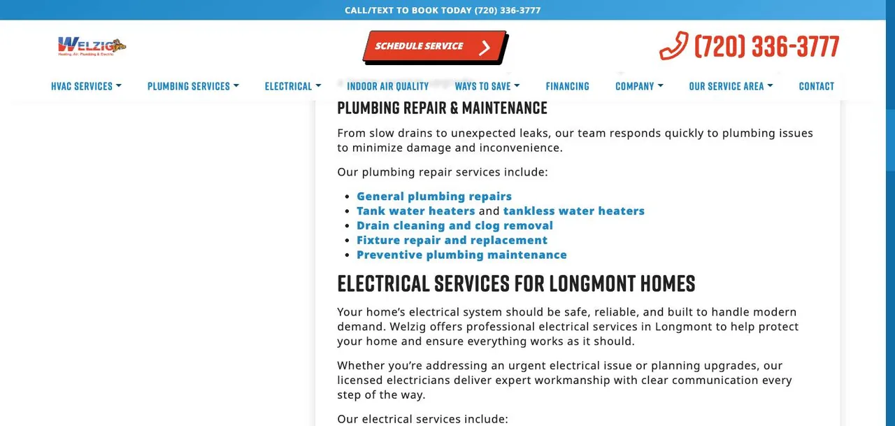 Welzig Heating, Air, Plumbing & Electric cover