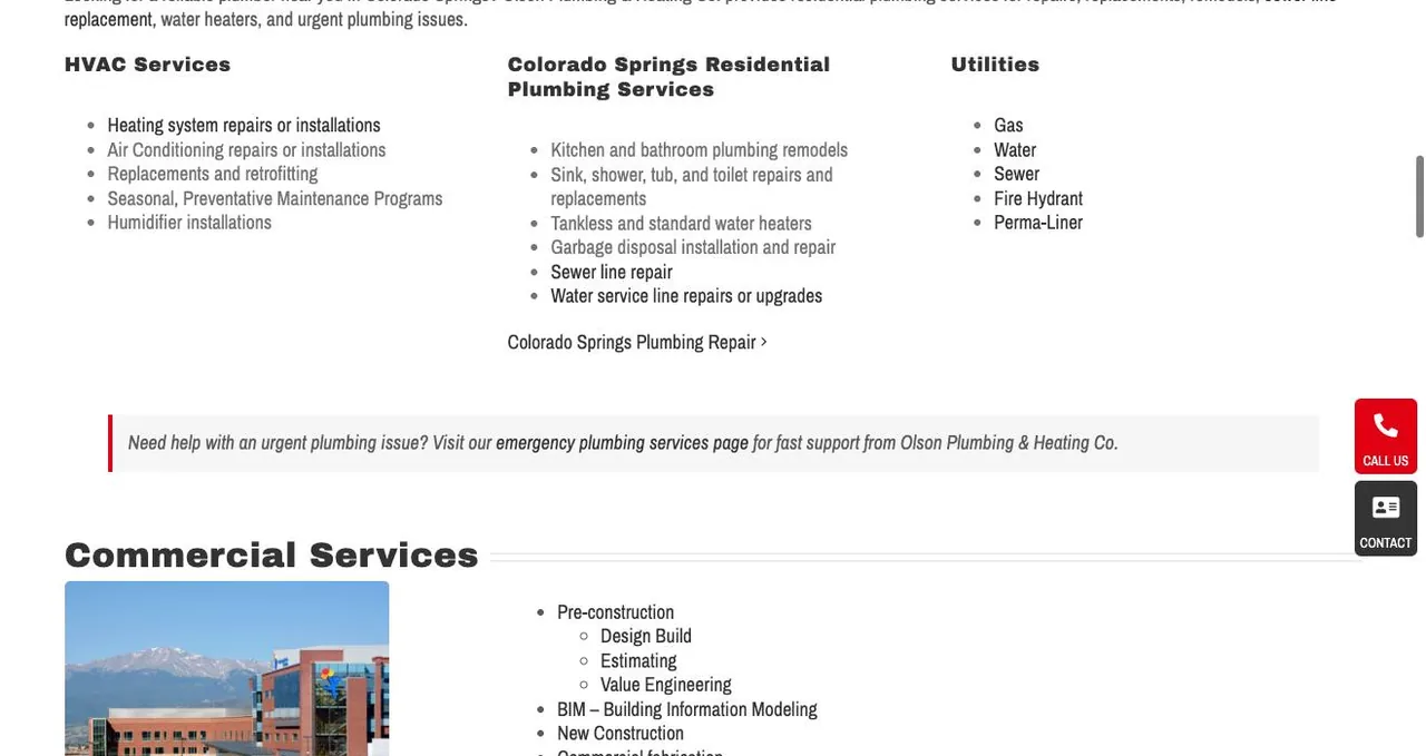 Olson Plumbing & Heating Co. cover