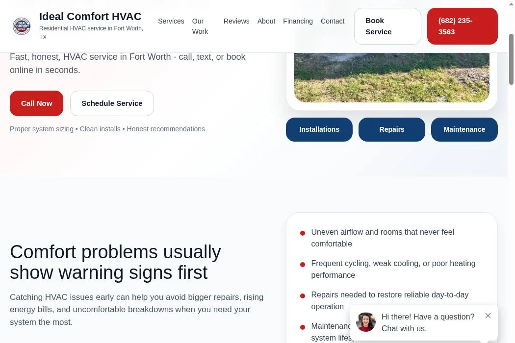 Ideal Comfort HVAC cover