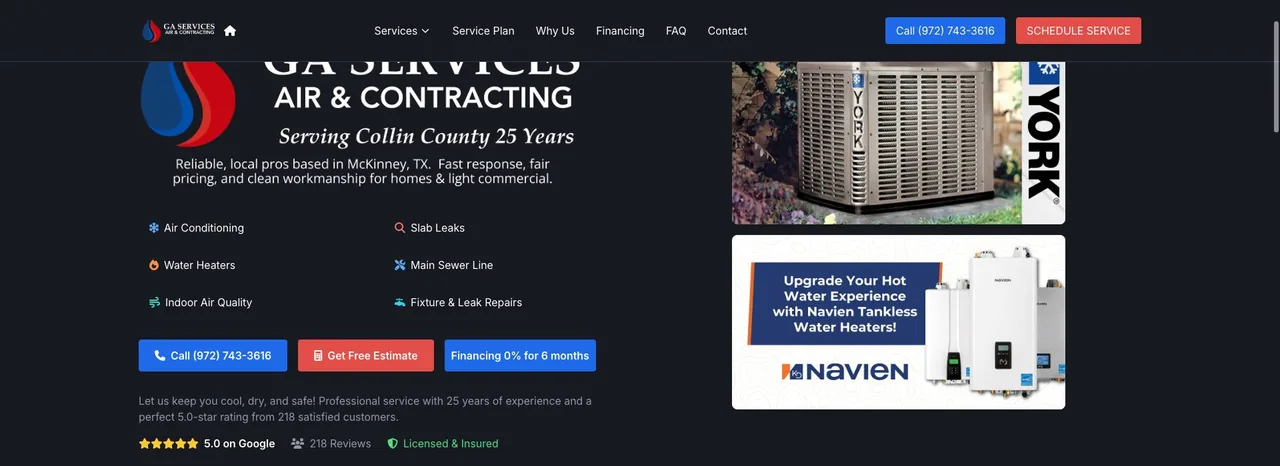 GA Services Air & Contracting cover