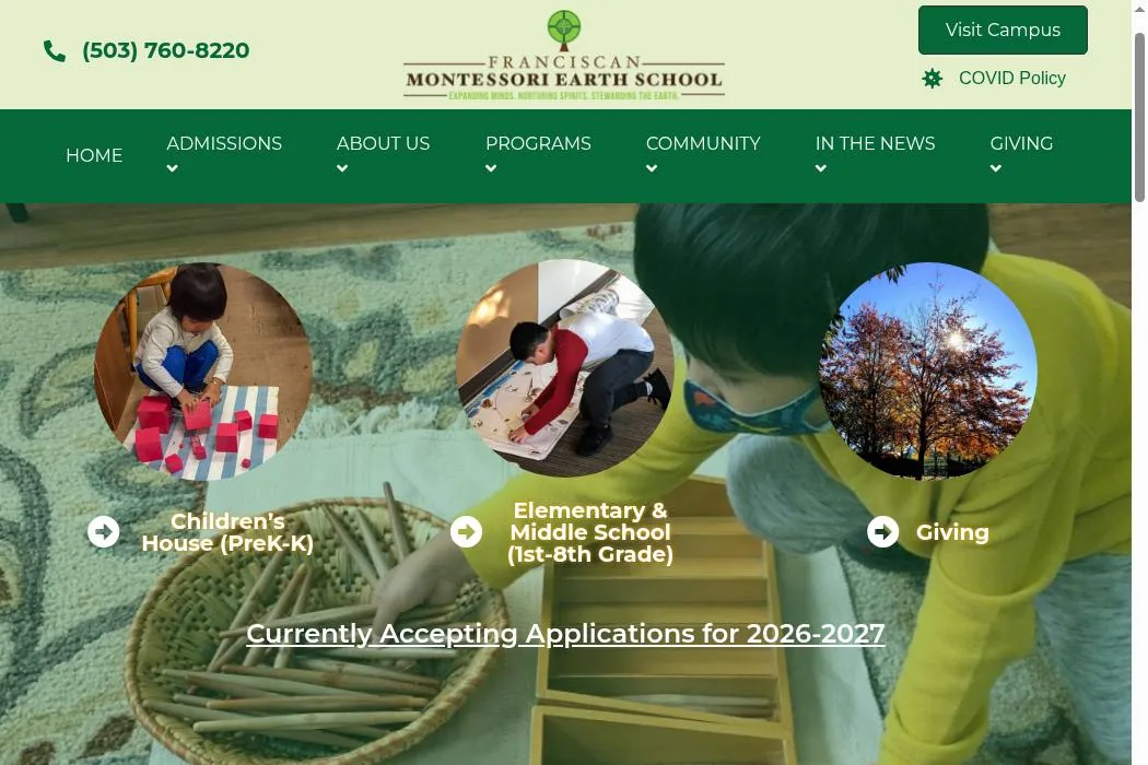 Franciscan Montessori Earth School cover