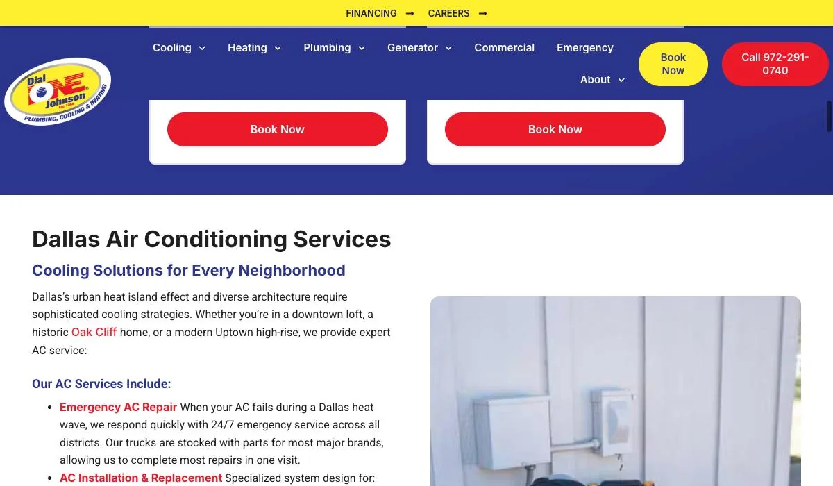 Dial One Johnson Plumbing, Cooling & Heating cover