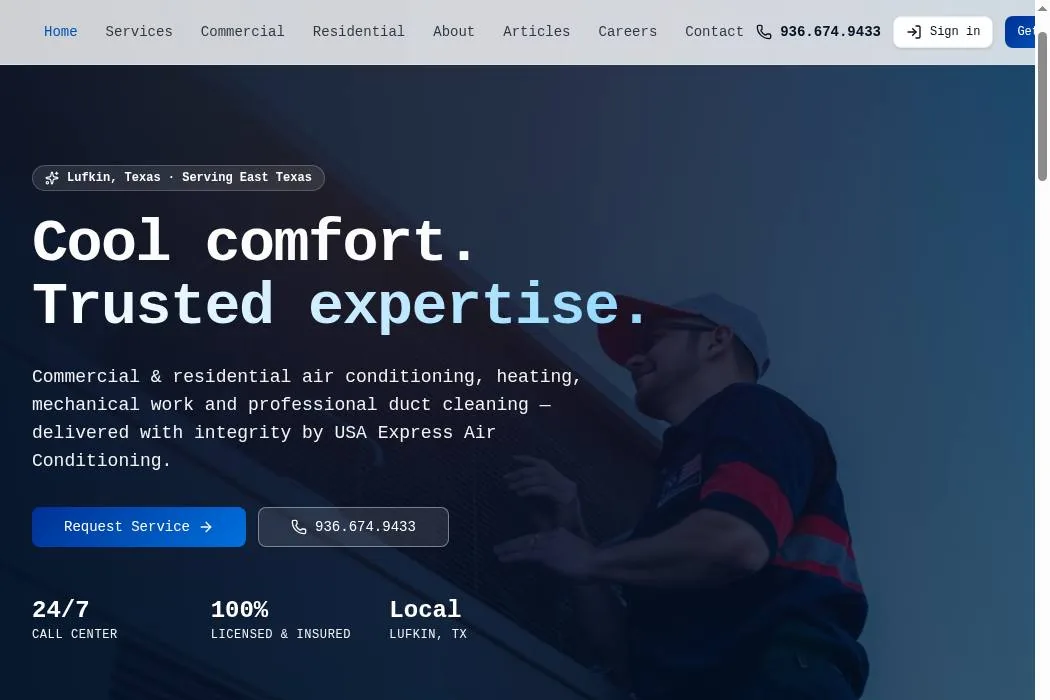 USA Express Air Conditioning cover