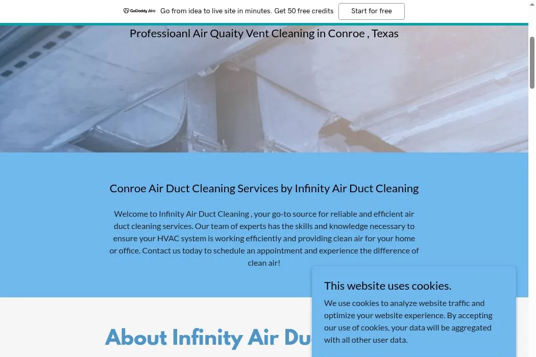 Infinity Air Duct Cleaning cover