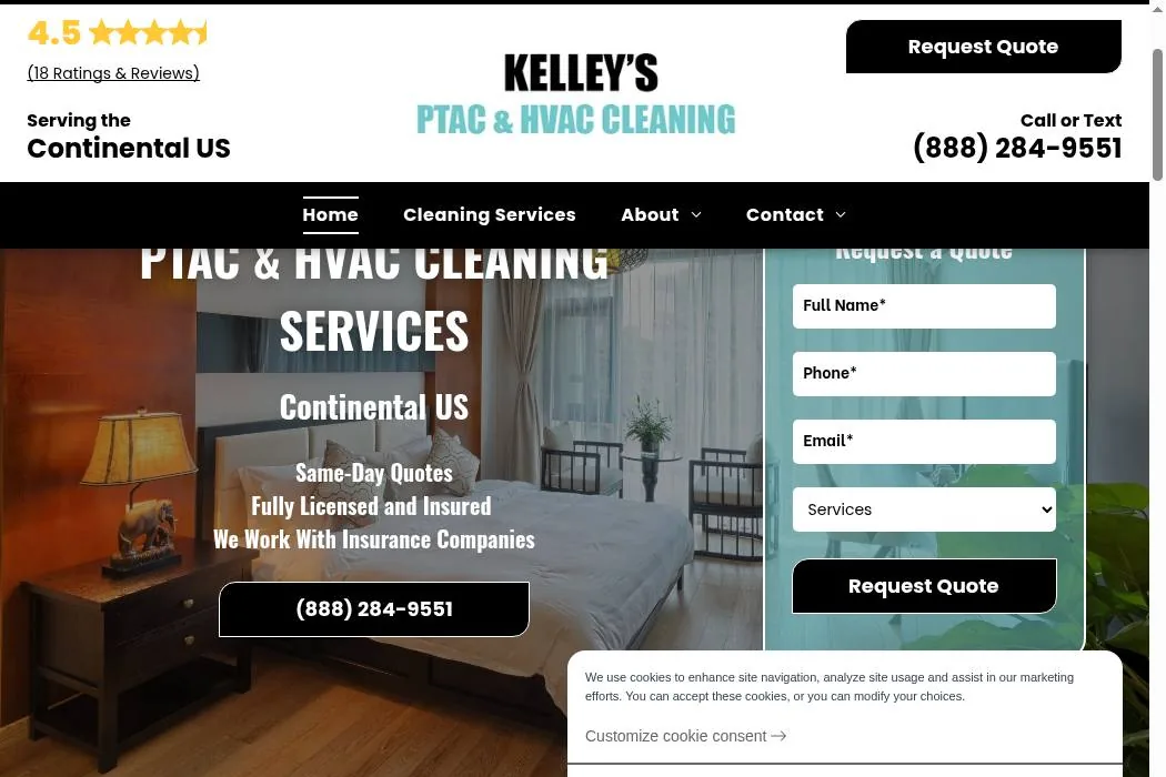 Kelley's PTAC & HVAC Cleaning cover