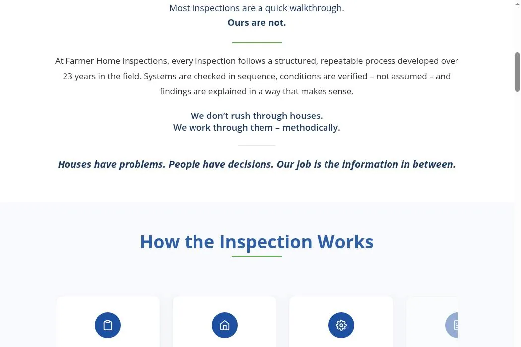 Farmer Home Inspections cover