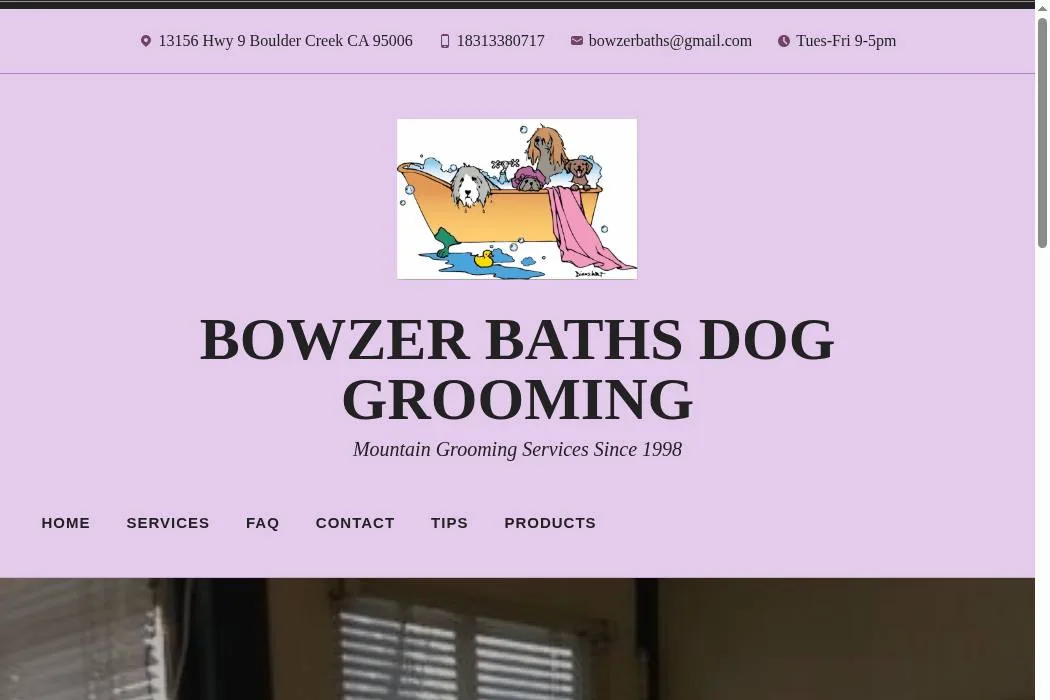 BOWZER BATHS DOG GROOMING cover