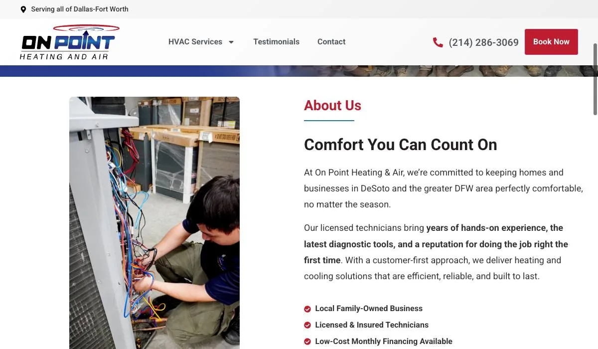 On Point Heating and Air cover