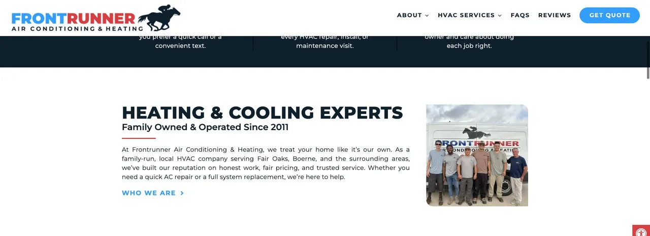Frontrunner Air Conditioning & Heating LLC cover