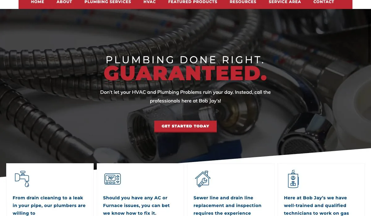 Bob Jay’s Heating, Air Conditioning, and Plumbing Services Inc. cover