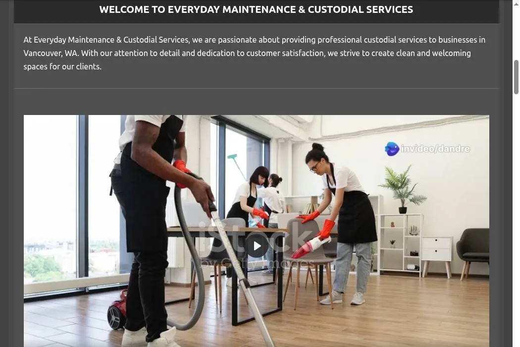 Everyday Maintenance & Custodial Services cover