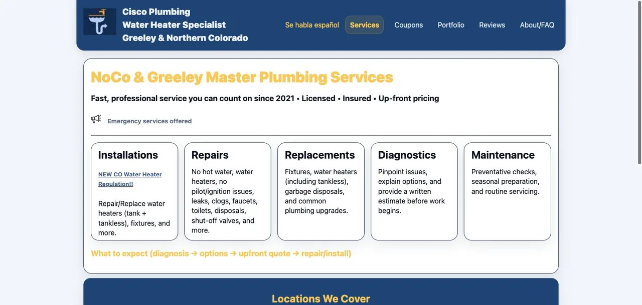 Cisco Plumbing cover