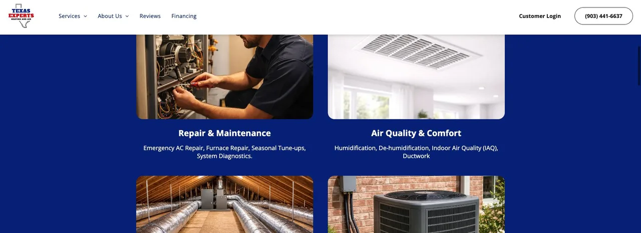 Texas Experts Heating and Air LLC cover