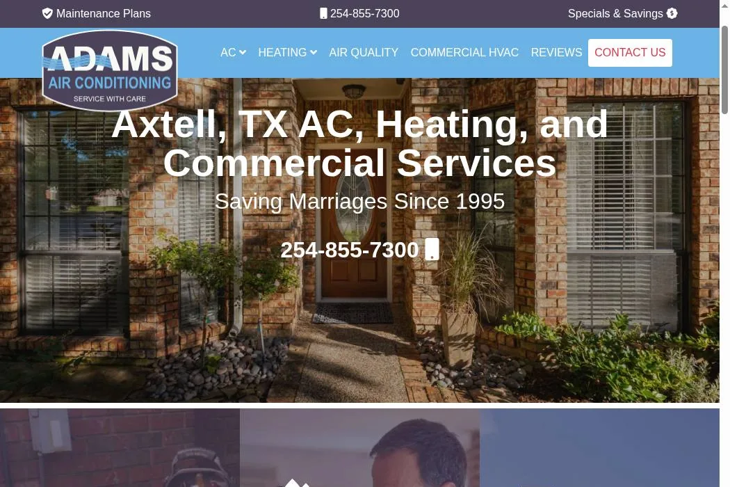 Adams Air Conditioning cover