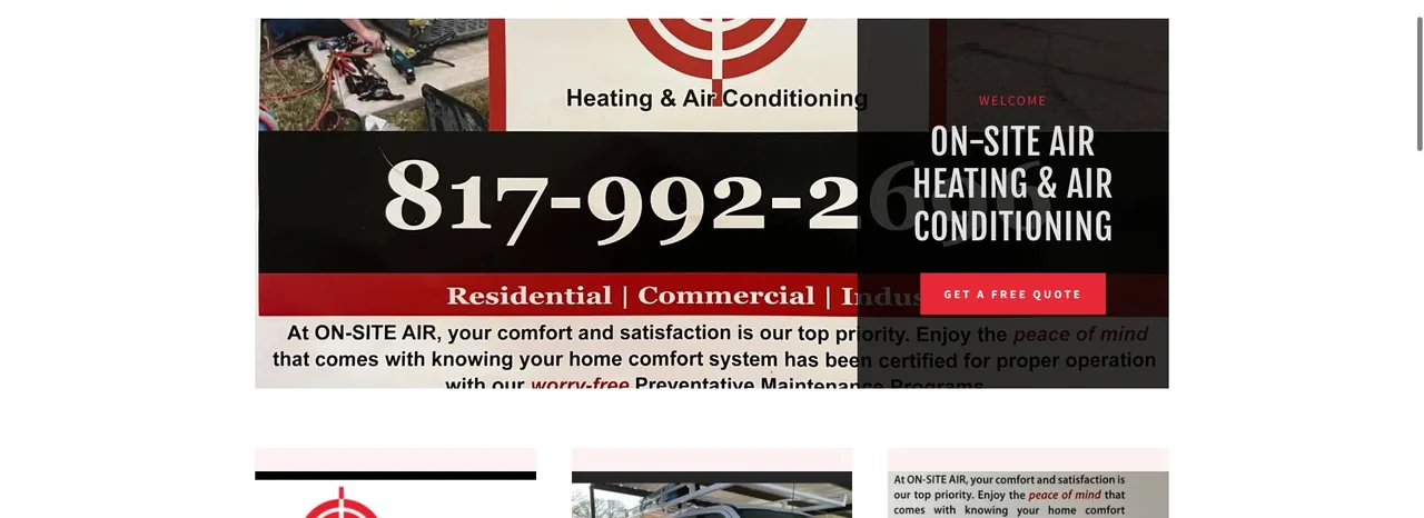ON-SITE AIR cover