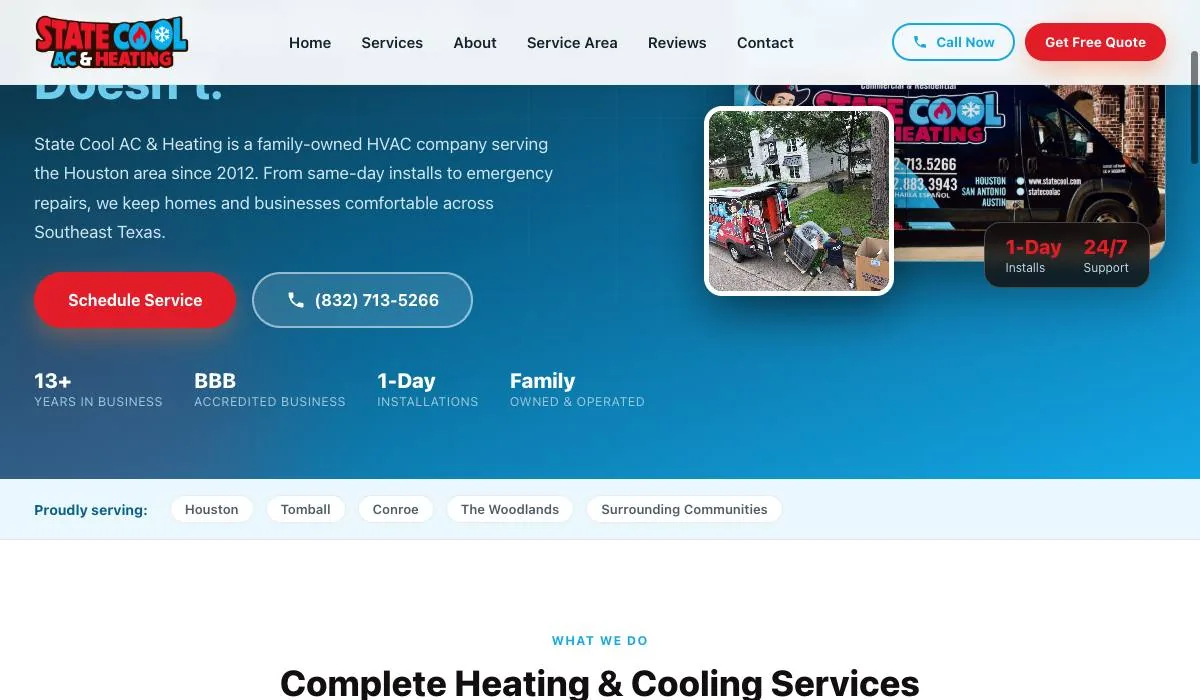 State Cool AC & Heating cover