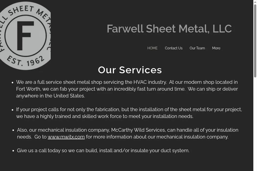 Farwell Sheet Metal, LLC cover