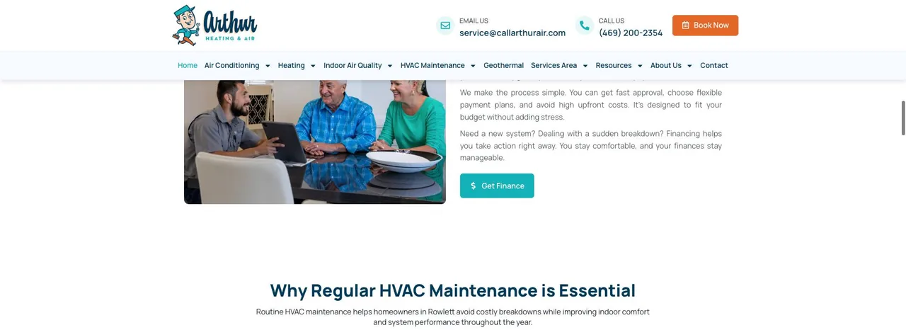 Arthur Heating & Air cover