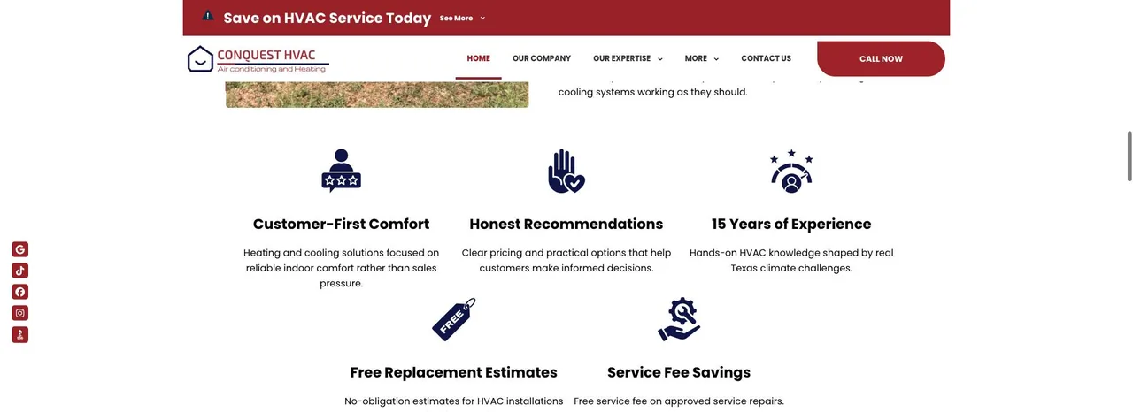 Conquest HVAC cover